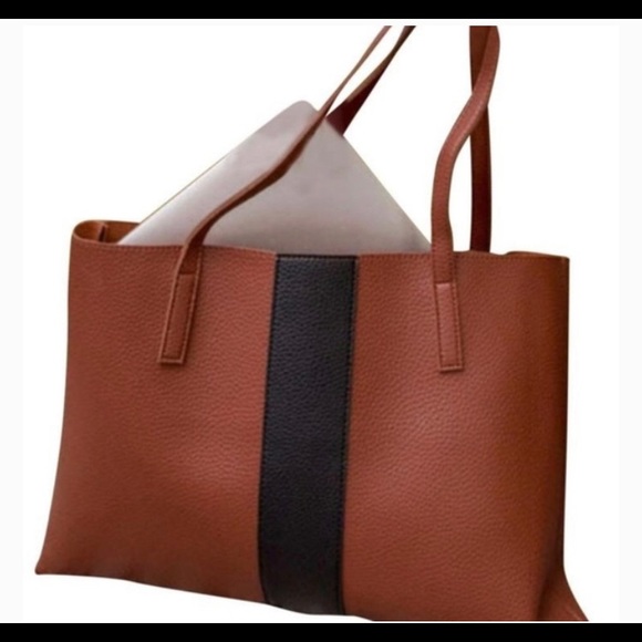 Vince Camuto Vegan Carryall Brown/black